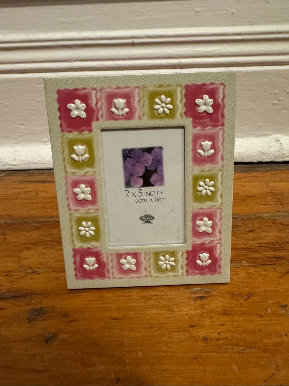Vintage Mini Floral Picture Frame 2x3 Pink Green Y2K Cottagecore
